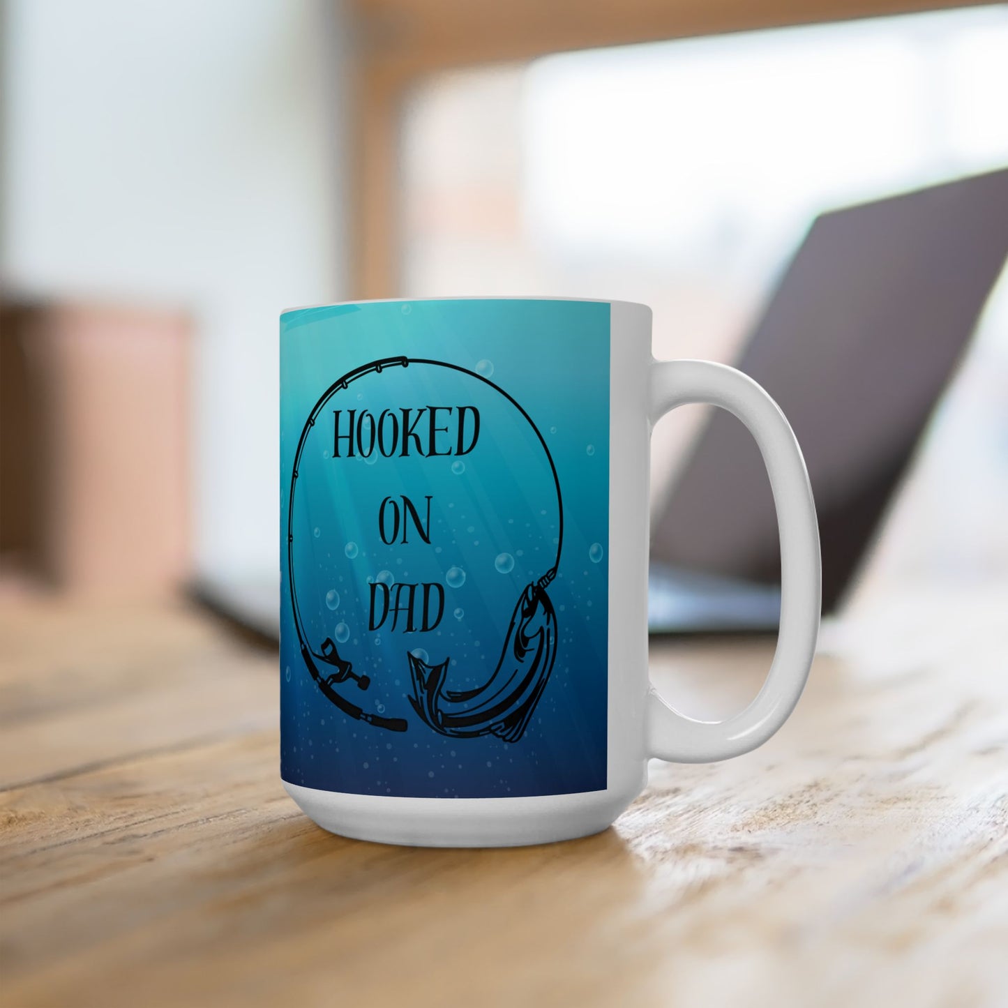 Hooked on Dad Mug