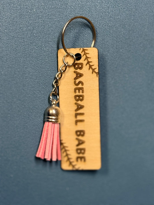 Baseball Babe Keychain