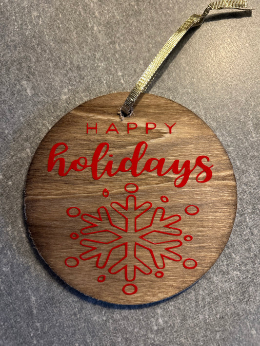 Happy Holidays Ornament
