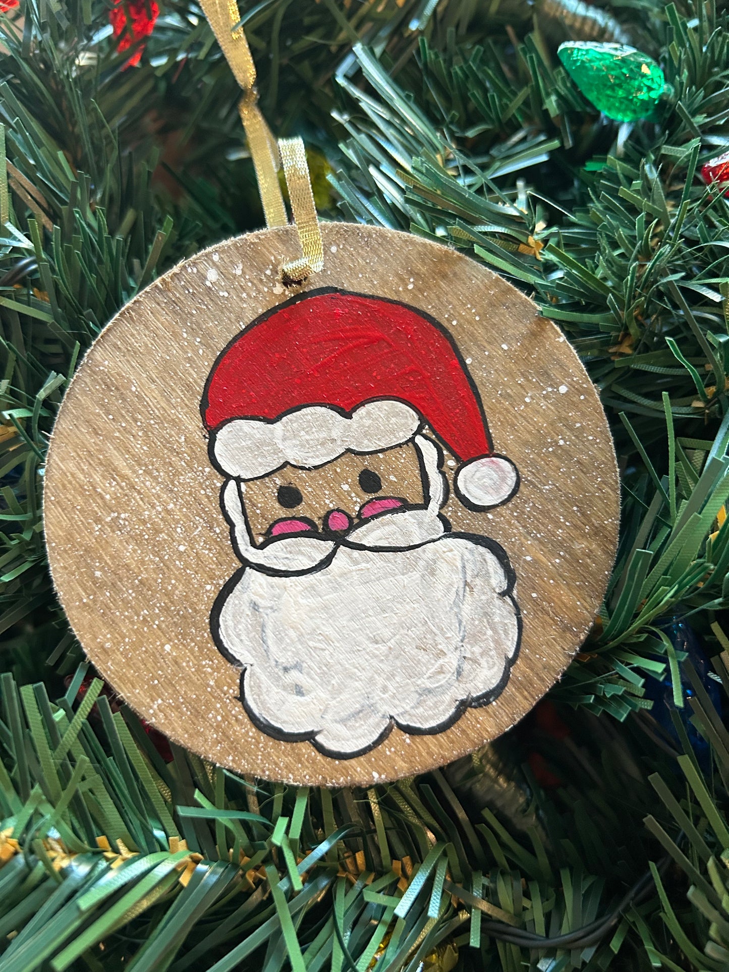 Hand Painted Santa Ornament