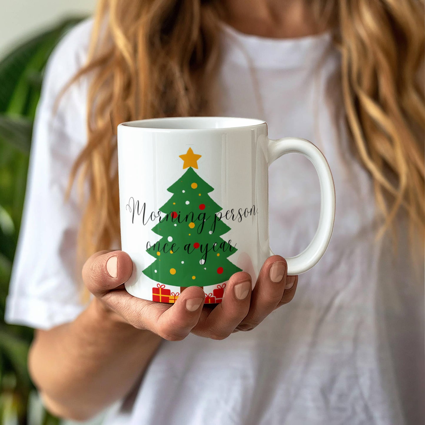 Morning person, once a year mug