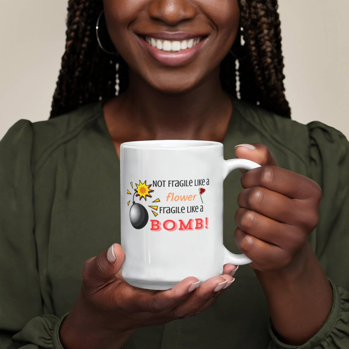 Fragile like a BOMB mug