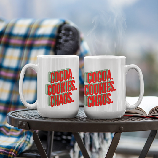 COCOA. COOKIES. CHAOS. Mug