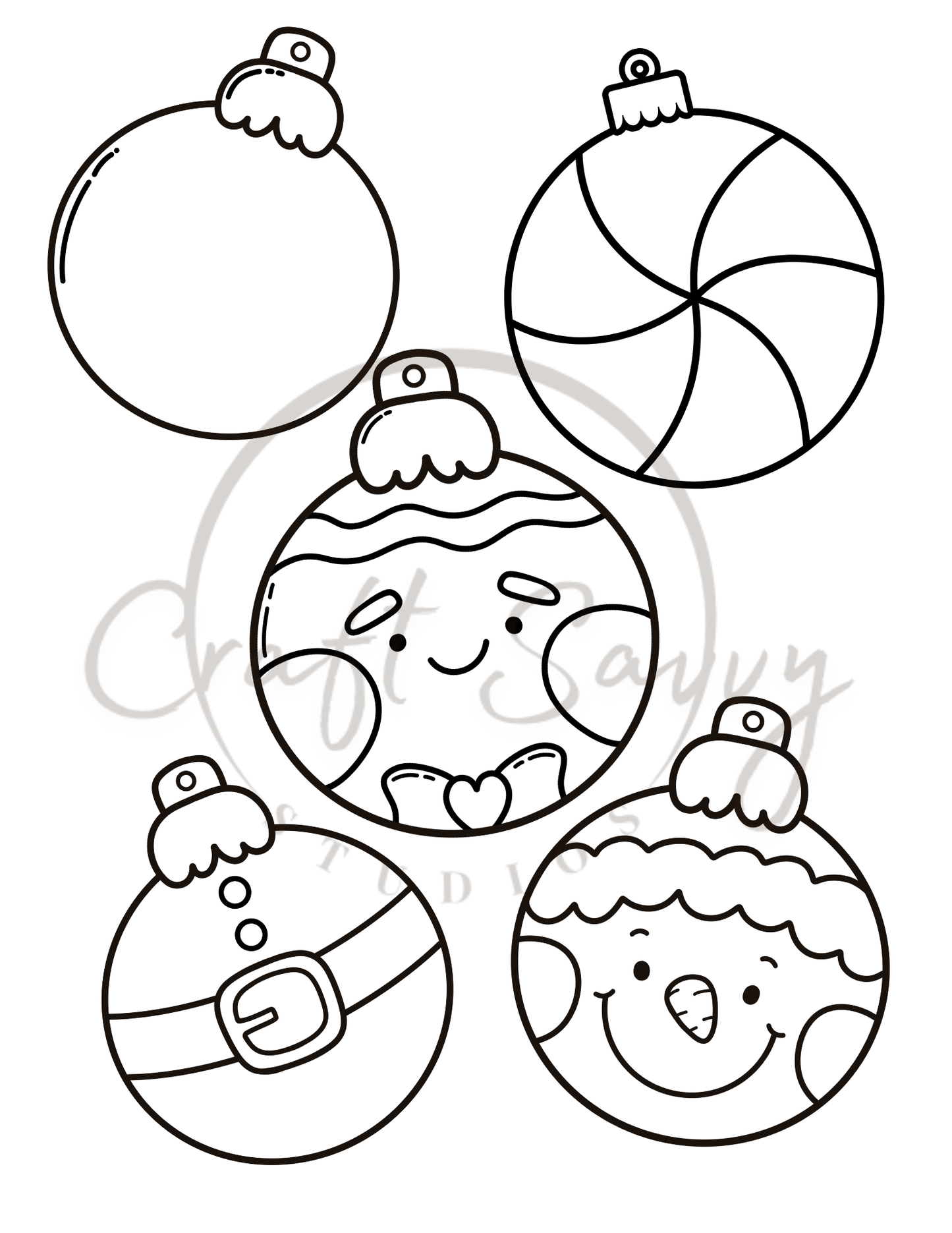 Digital Christmas Coloring Book