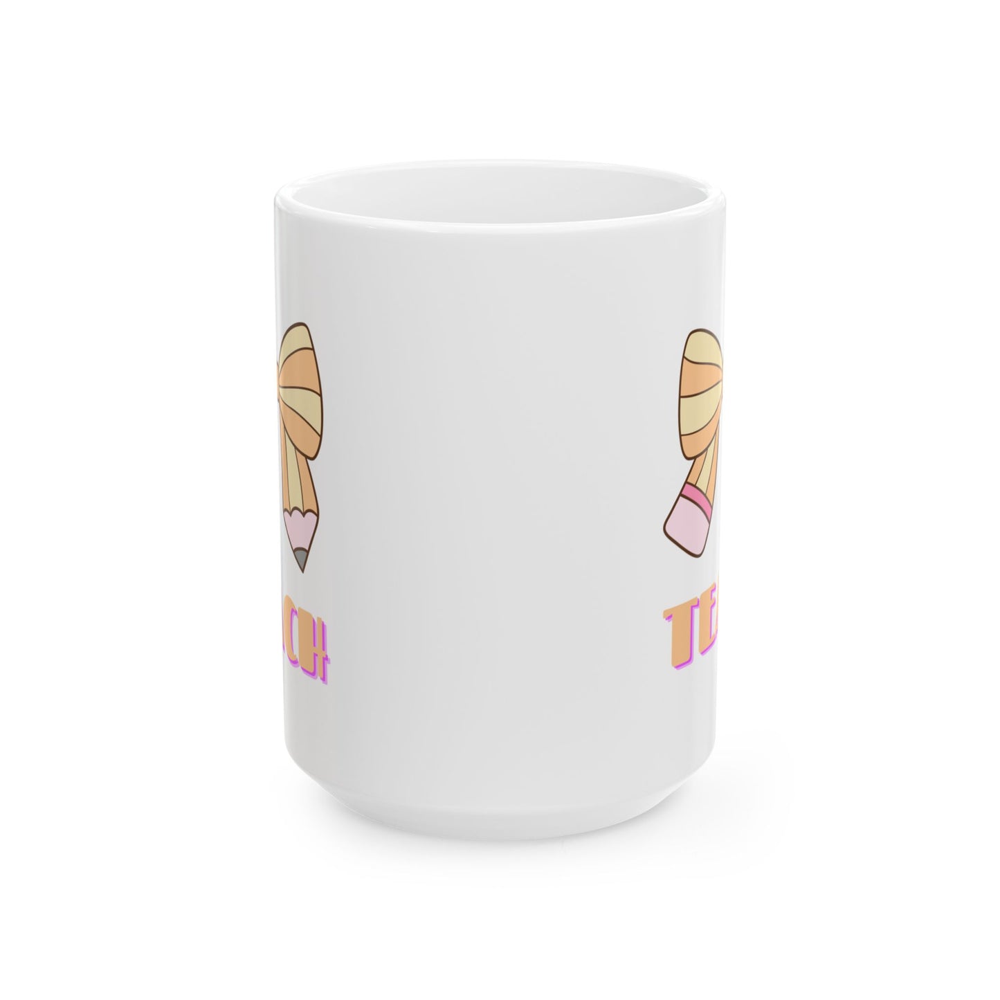 Pencil Bow Teach Mug