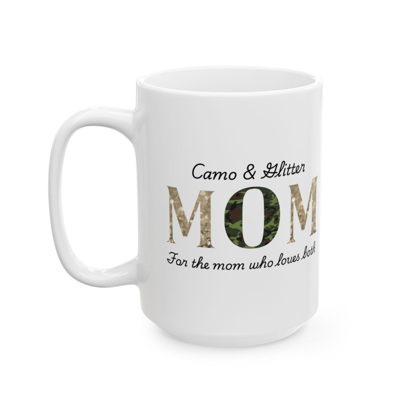 Camo Glitter Mom Mug