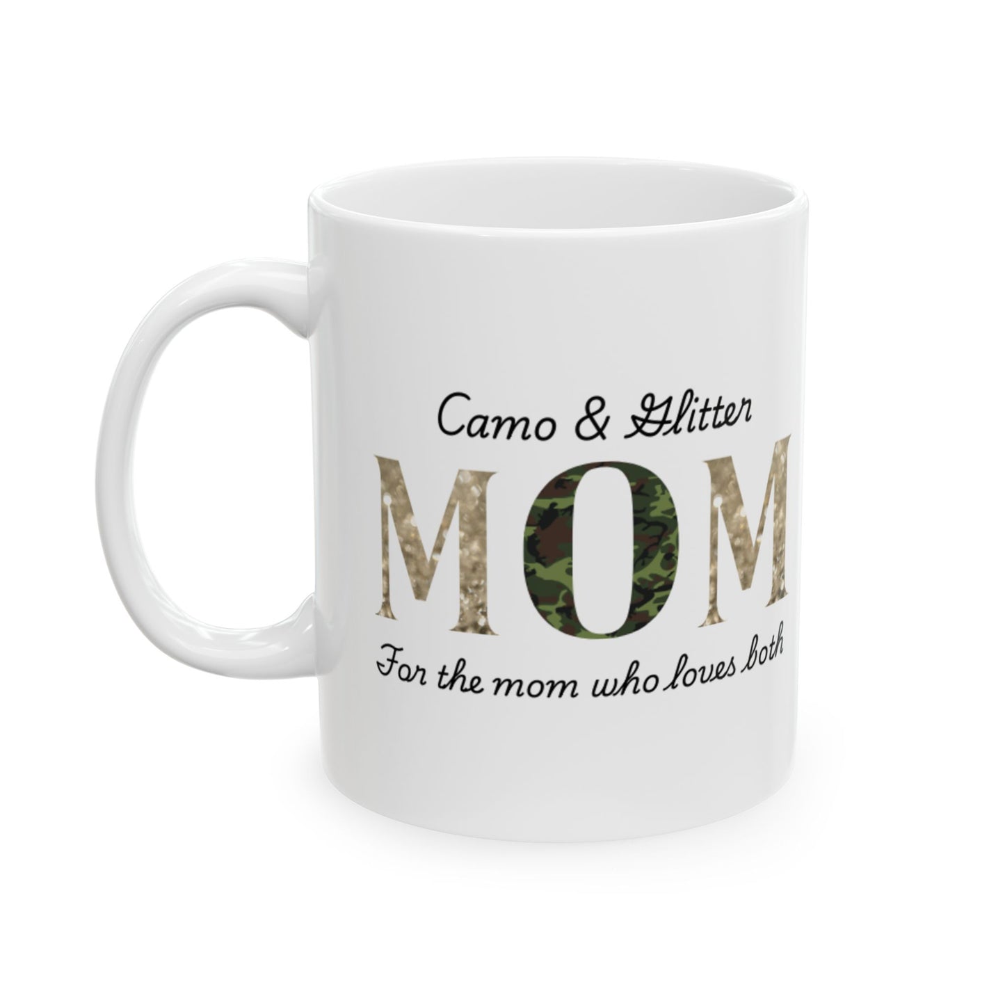 Camo Glitter Mom Mug