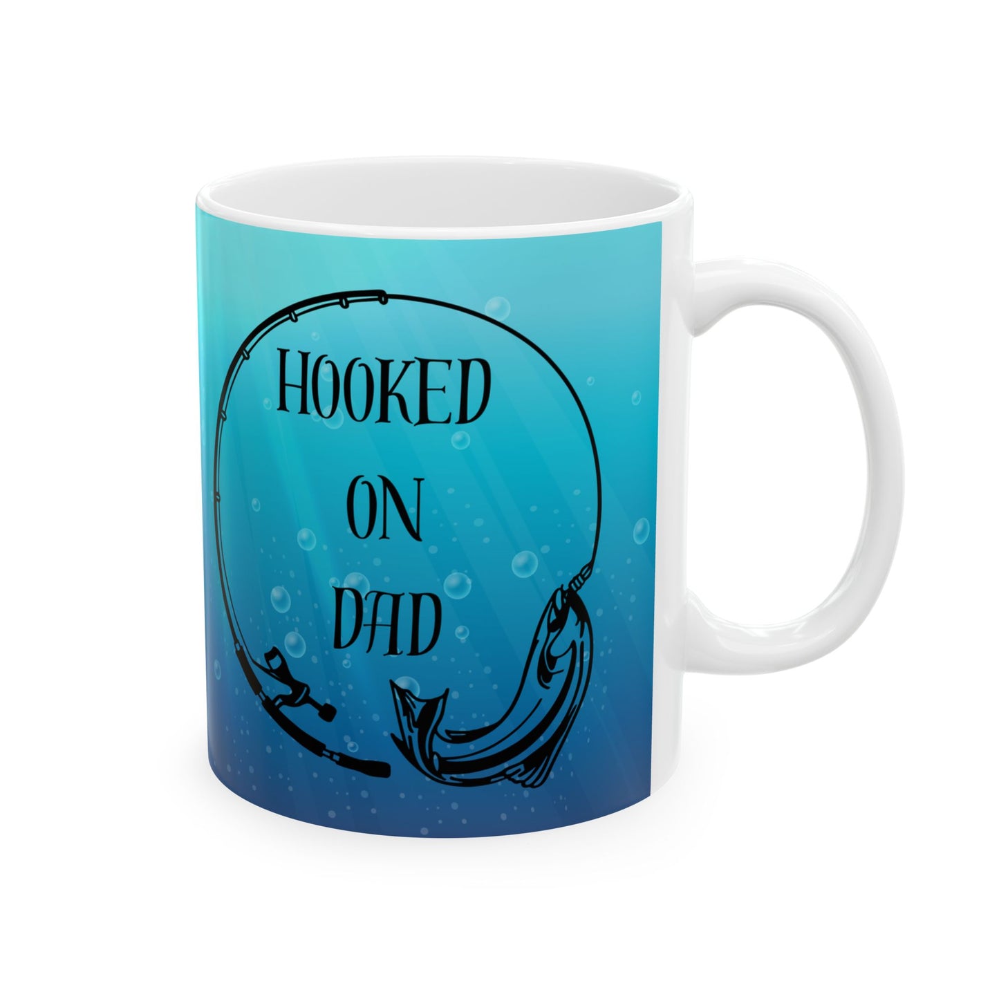 Hooked on Dad Mug