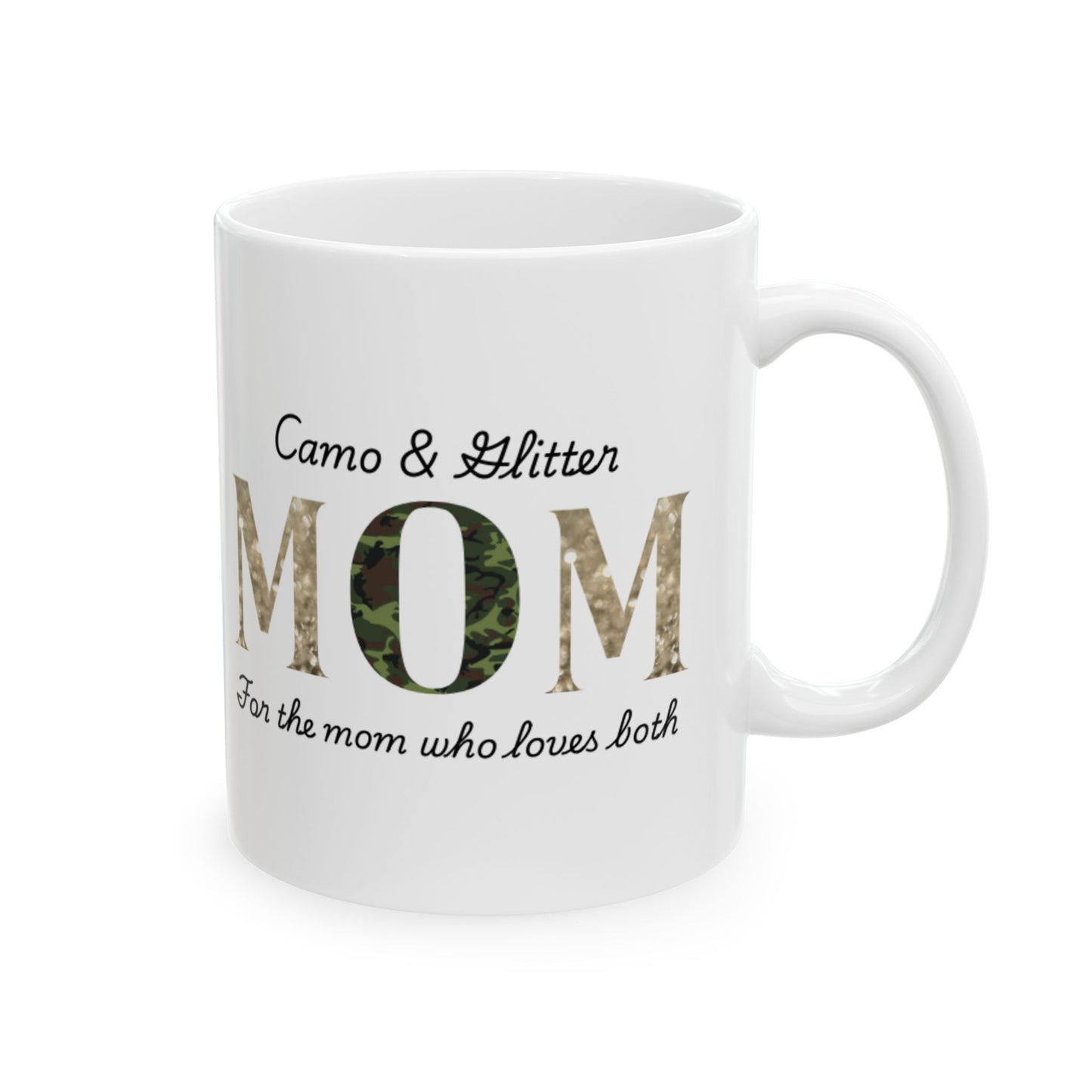 Camo Glitter Mom Mug