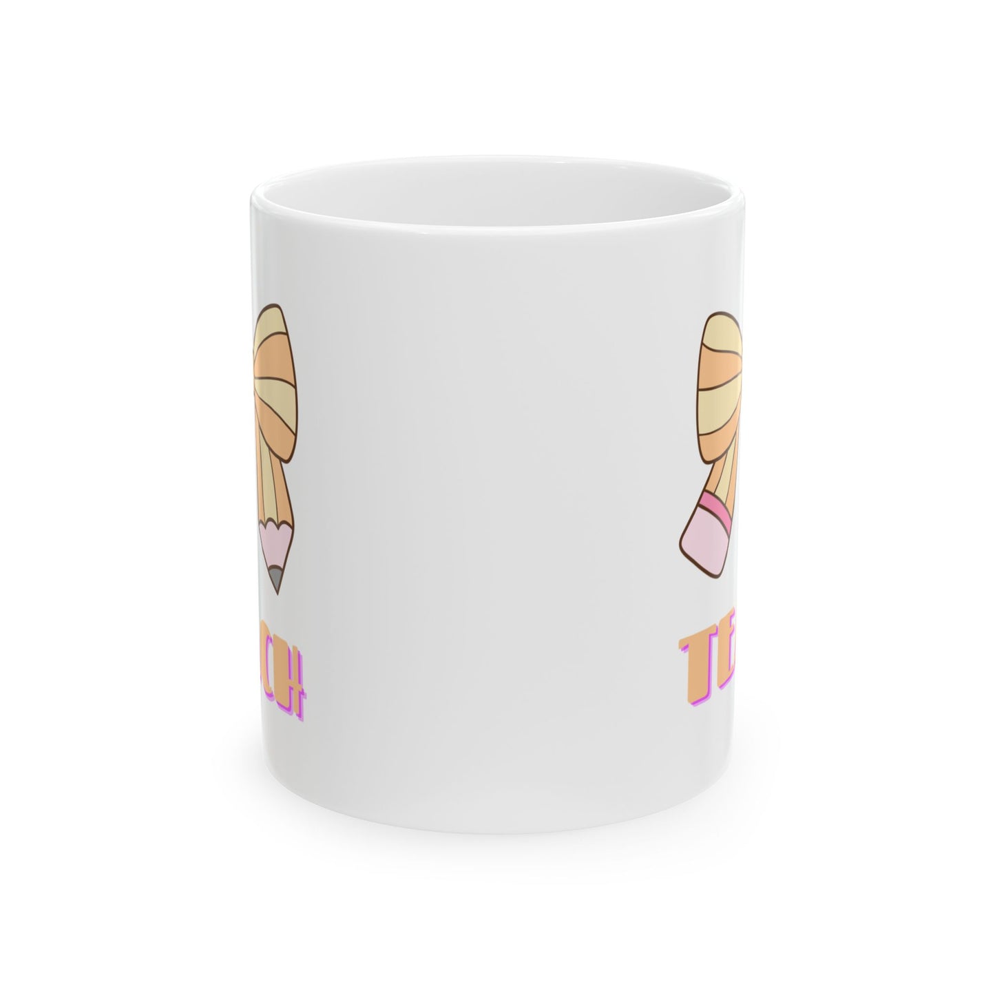 Pencil Bow Teach Mug