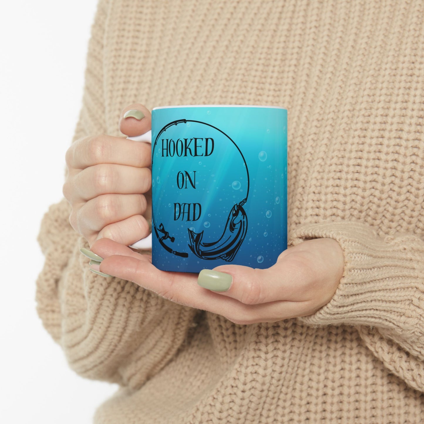 Hooked on Dad Mug