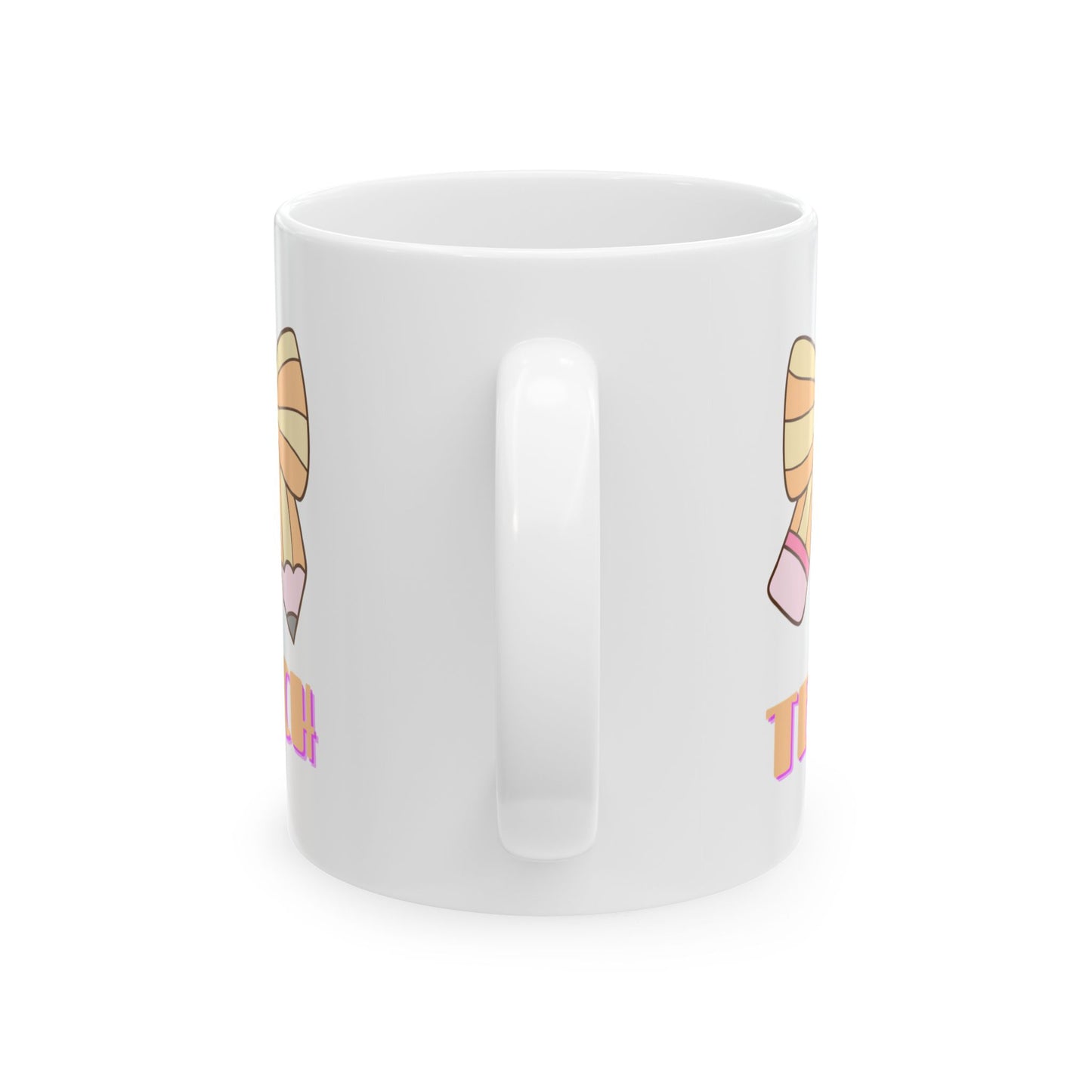 Pencil Bow Teach Mug
