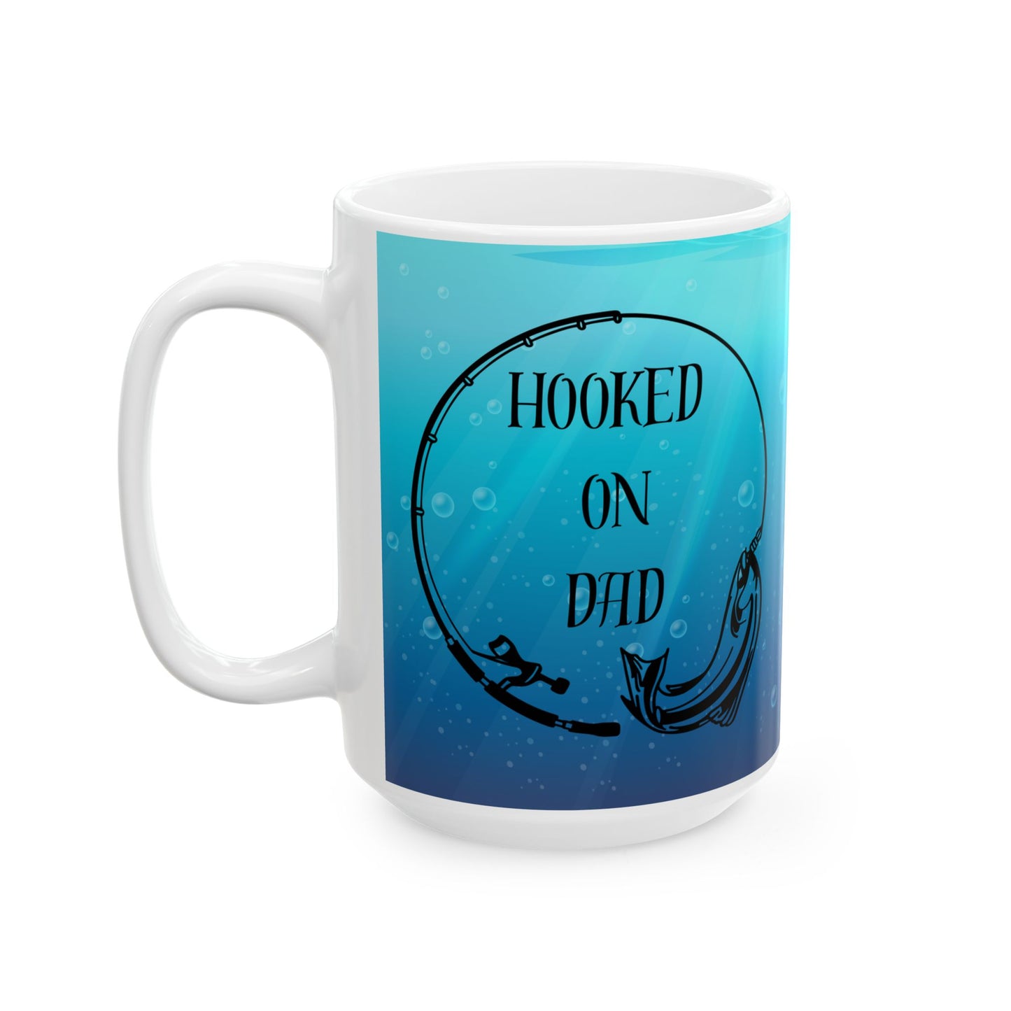 Hooked on Dad Mug