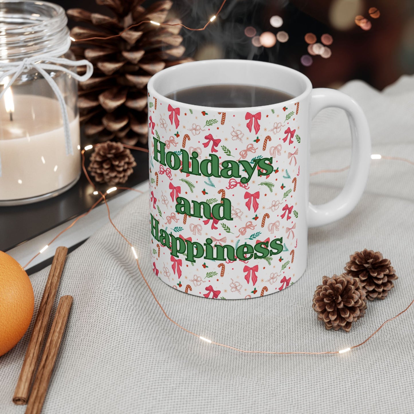 Holidays and Happiness Mug