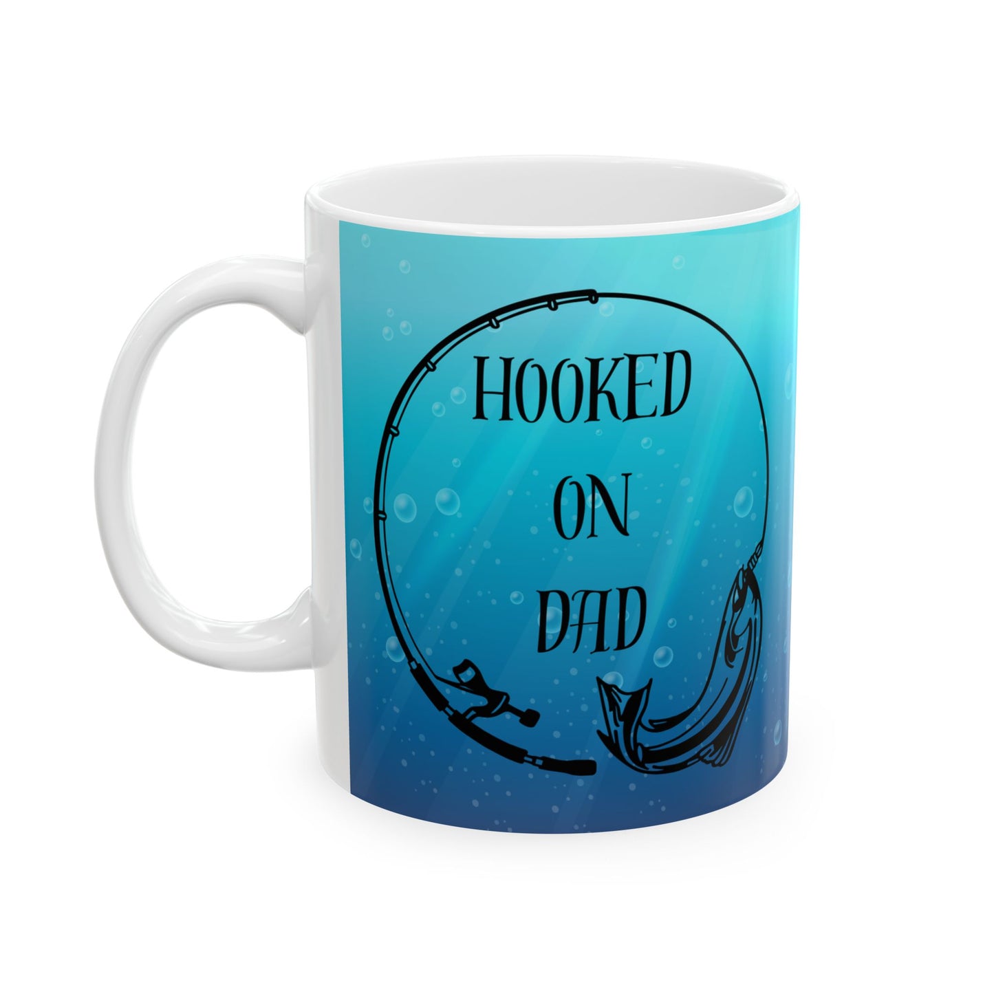 Hooked on Dad Mug