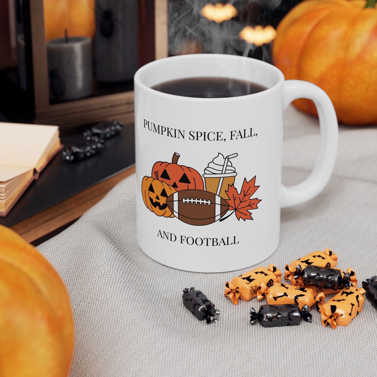 Pumpkin Spice, Fall, and Football Mug