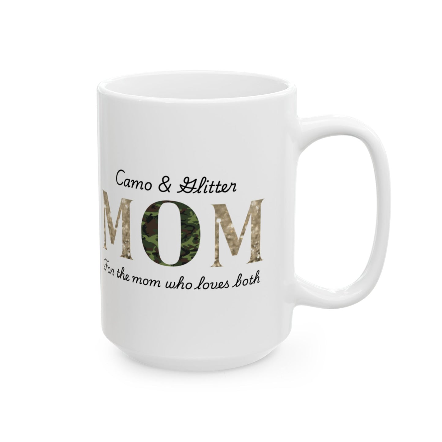 Camo Glitter Mom Mug