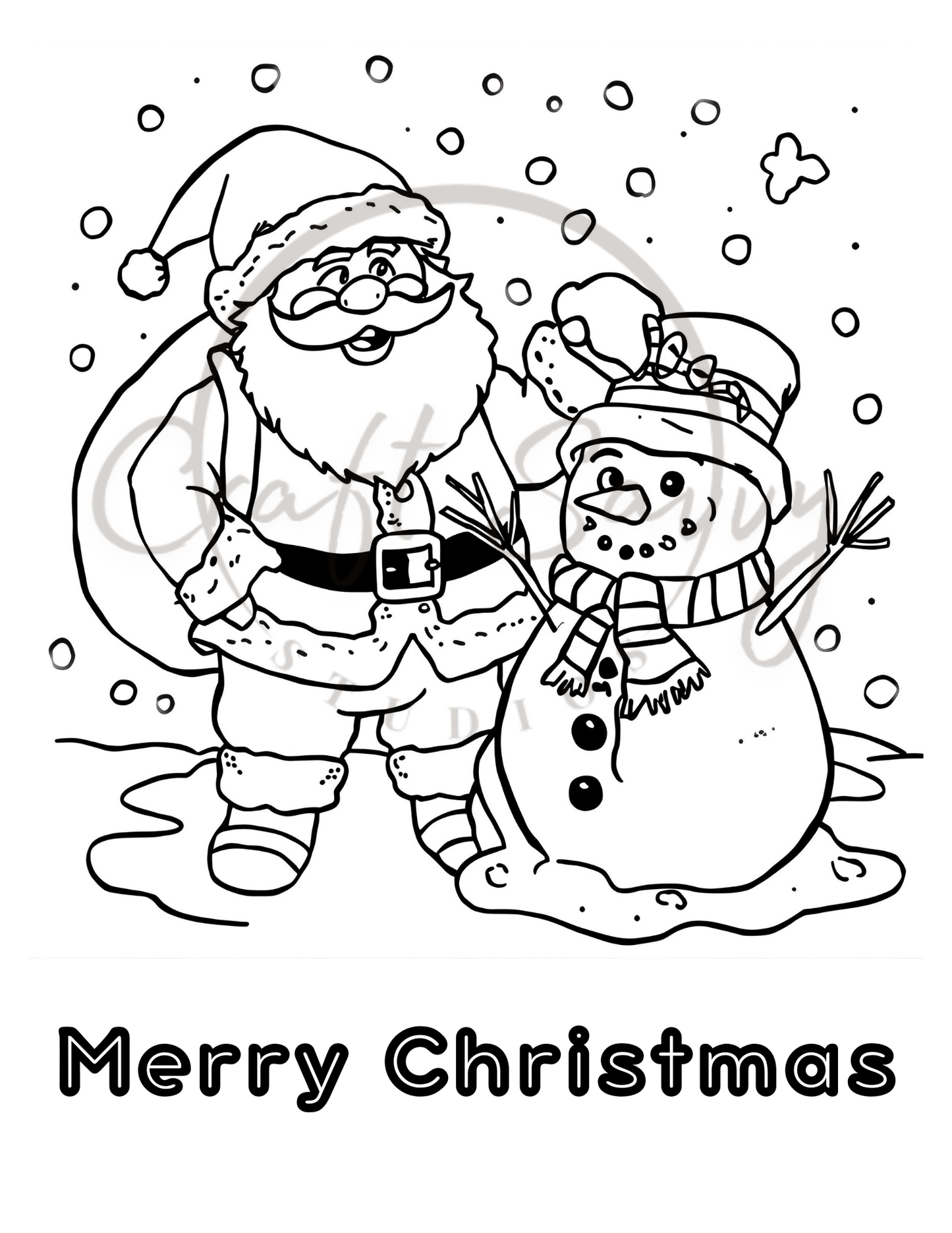 Digital Christmas Coloring Book