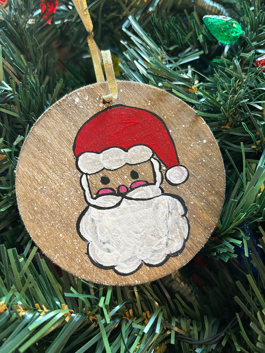 Hand Painted Santa Ornament