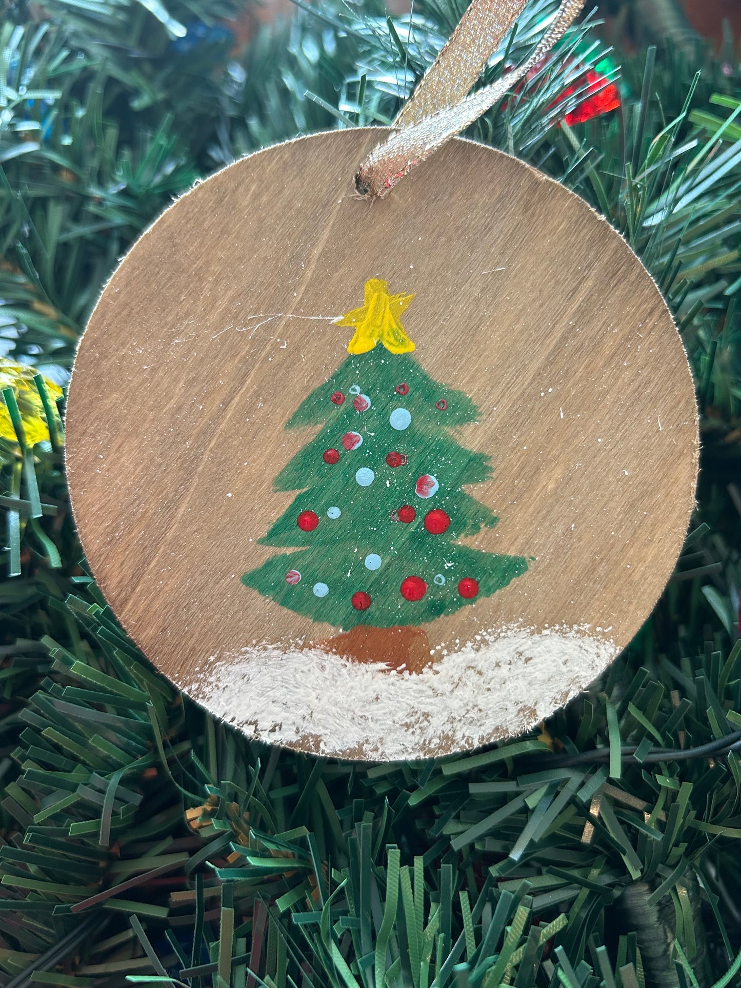 Hand Painted Christmas Tree Ornament