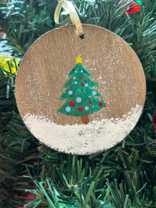 Hand Painted Christmas Tree Ornament