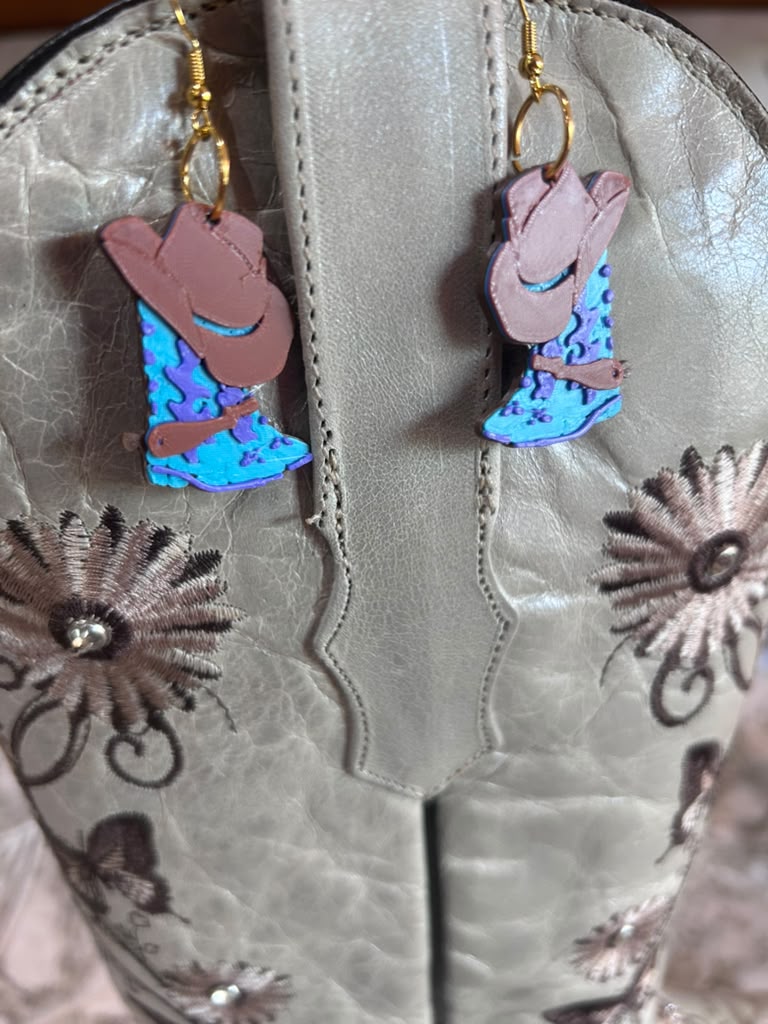 Texas Cowboy Boot Earrings