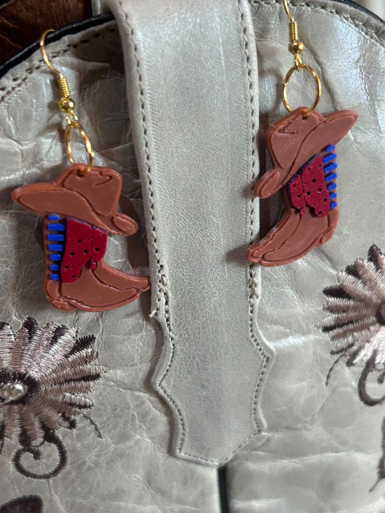 Texas Cowboy Boot Earrings