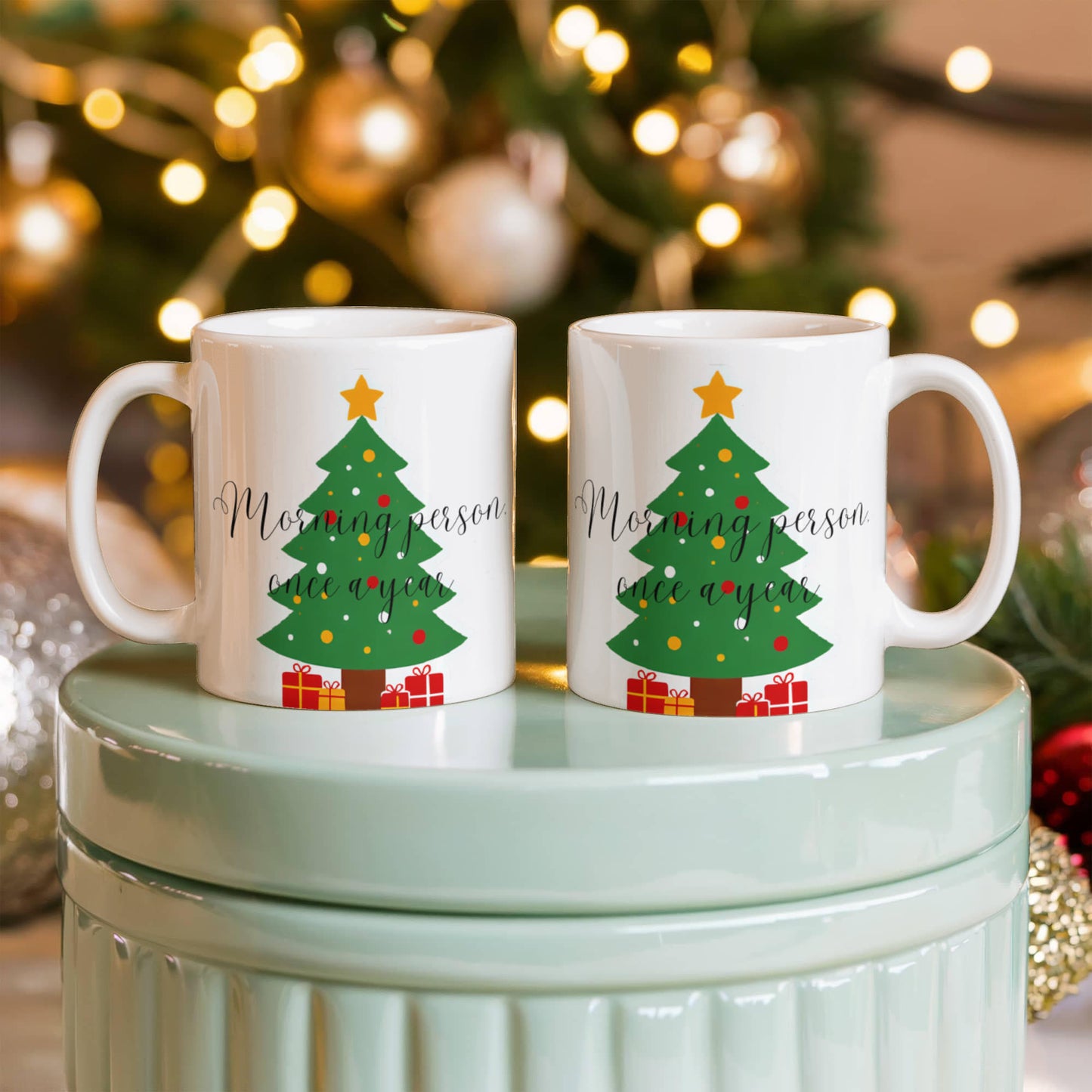 Morning person, once a year mug