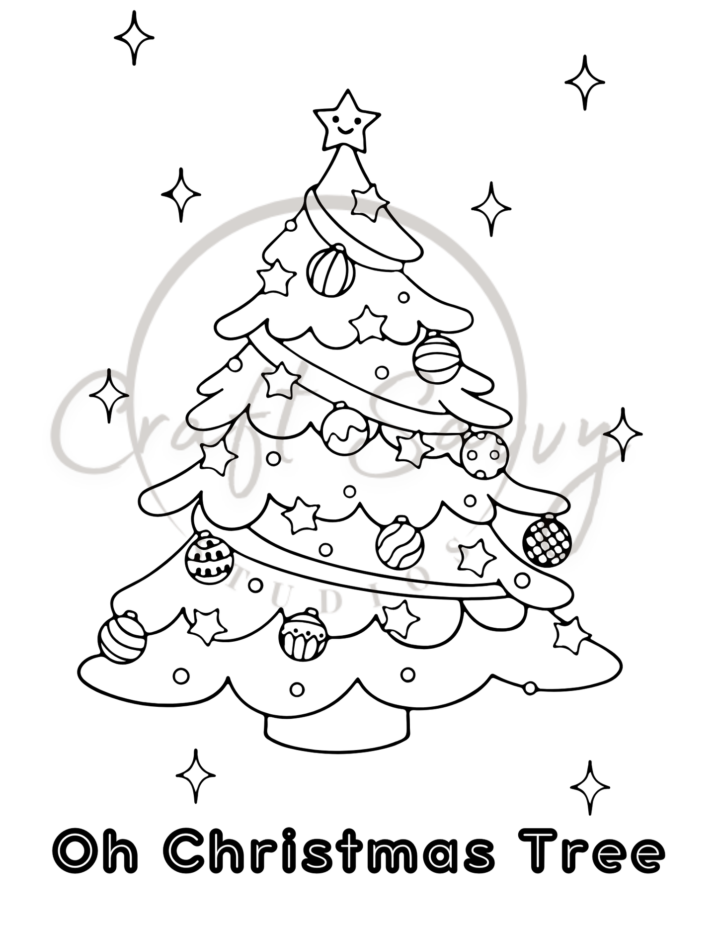 Digital Christmas Coloring Book
